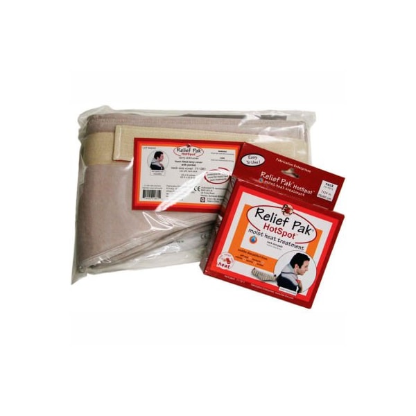 Relief Pak HotSpot Moist Heat Pack and Cover Set, Neck Pack with Foam-Filled Cover